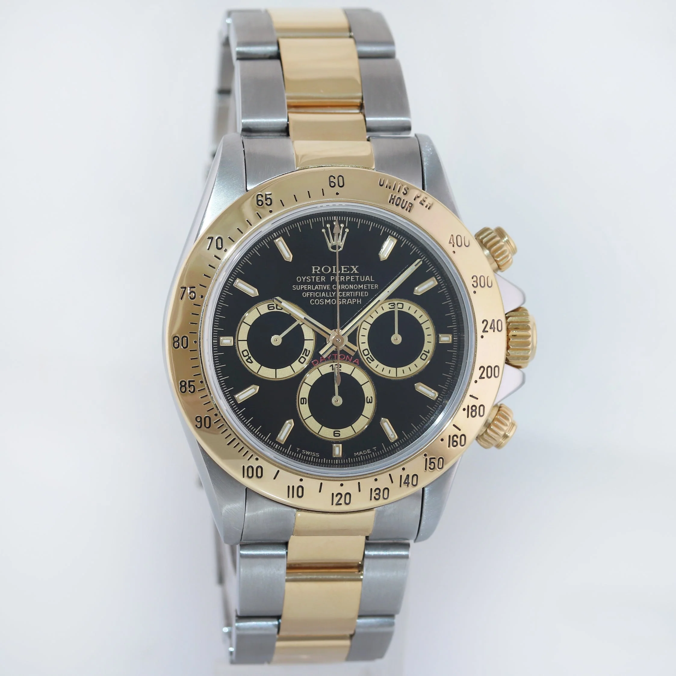 1997 MINT Rolex Daytona 16523 Zenith Black Yellow Gold Two Tone Watch Box - Image 3