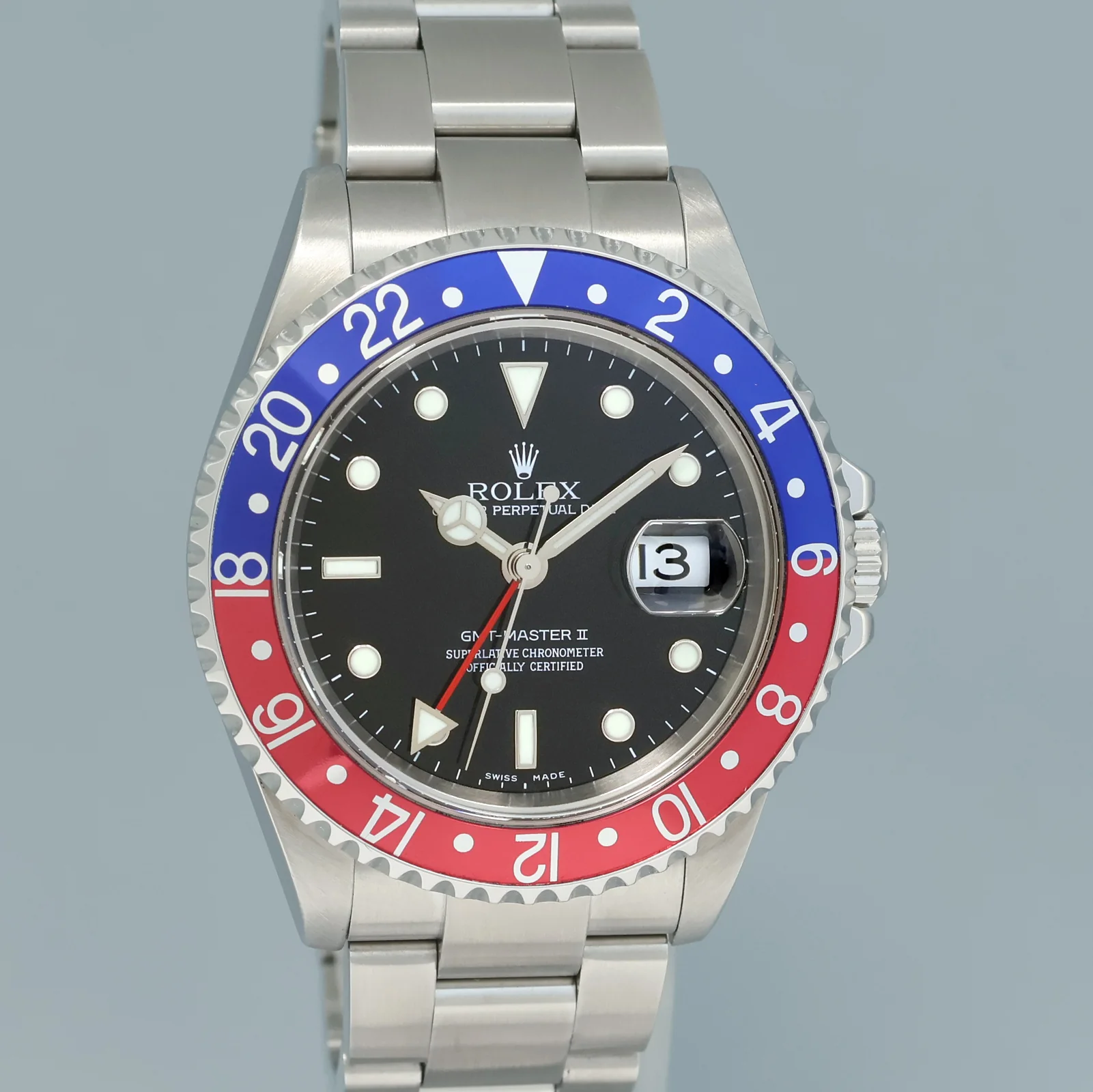 2006 MINT Rolex GMT-Master II Pepsi 40mm Steel 16710 NO HOLES Black Watch Box - Image 3