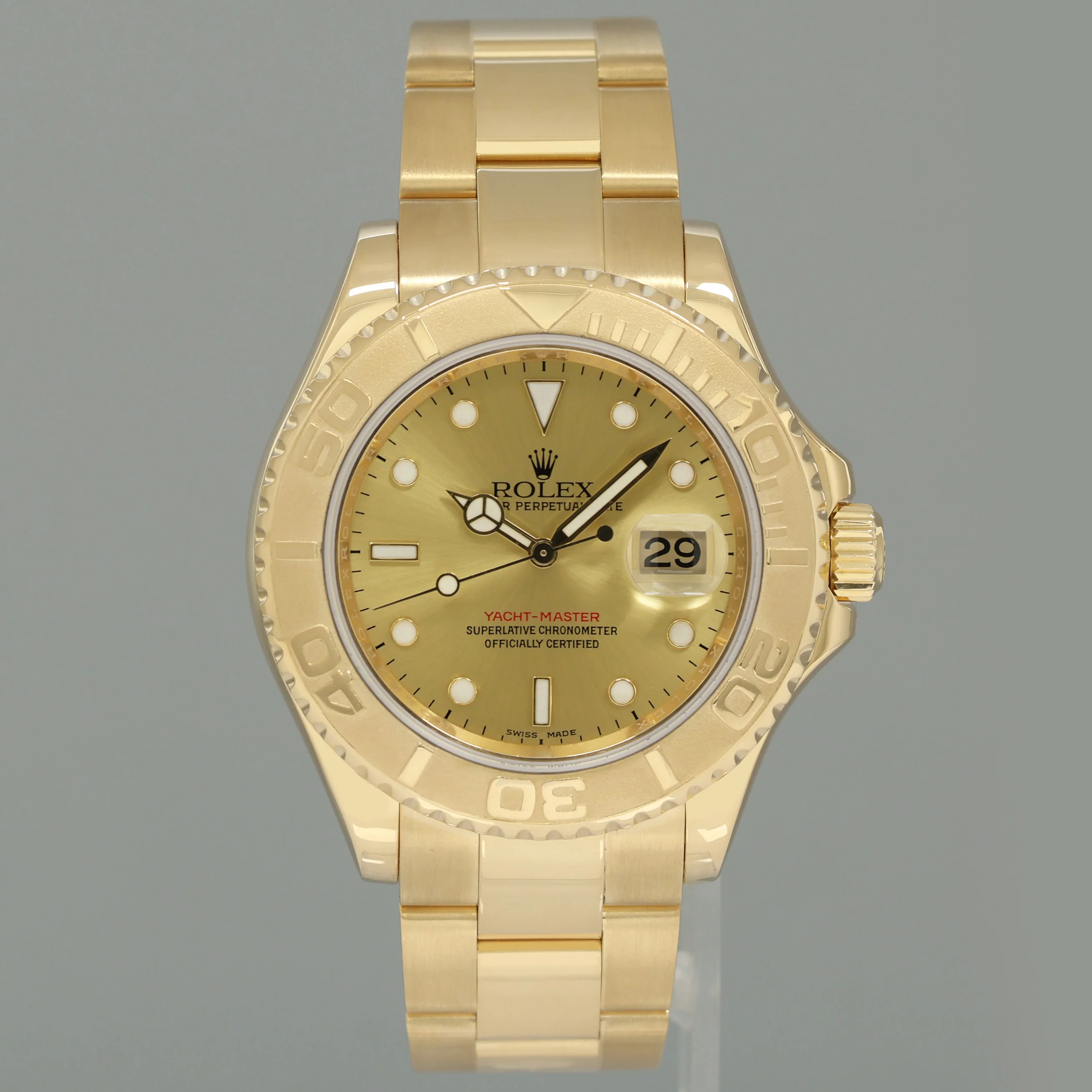 2007 MINT Rolex 40mm Yacht-Master 18k Yellow Gold 16628 Champagne Watch Box - Image 2