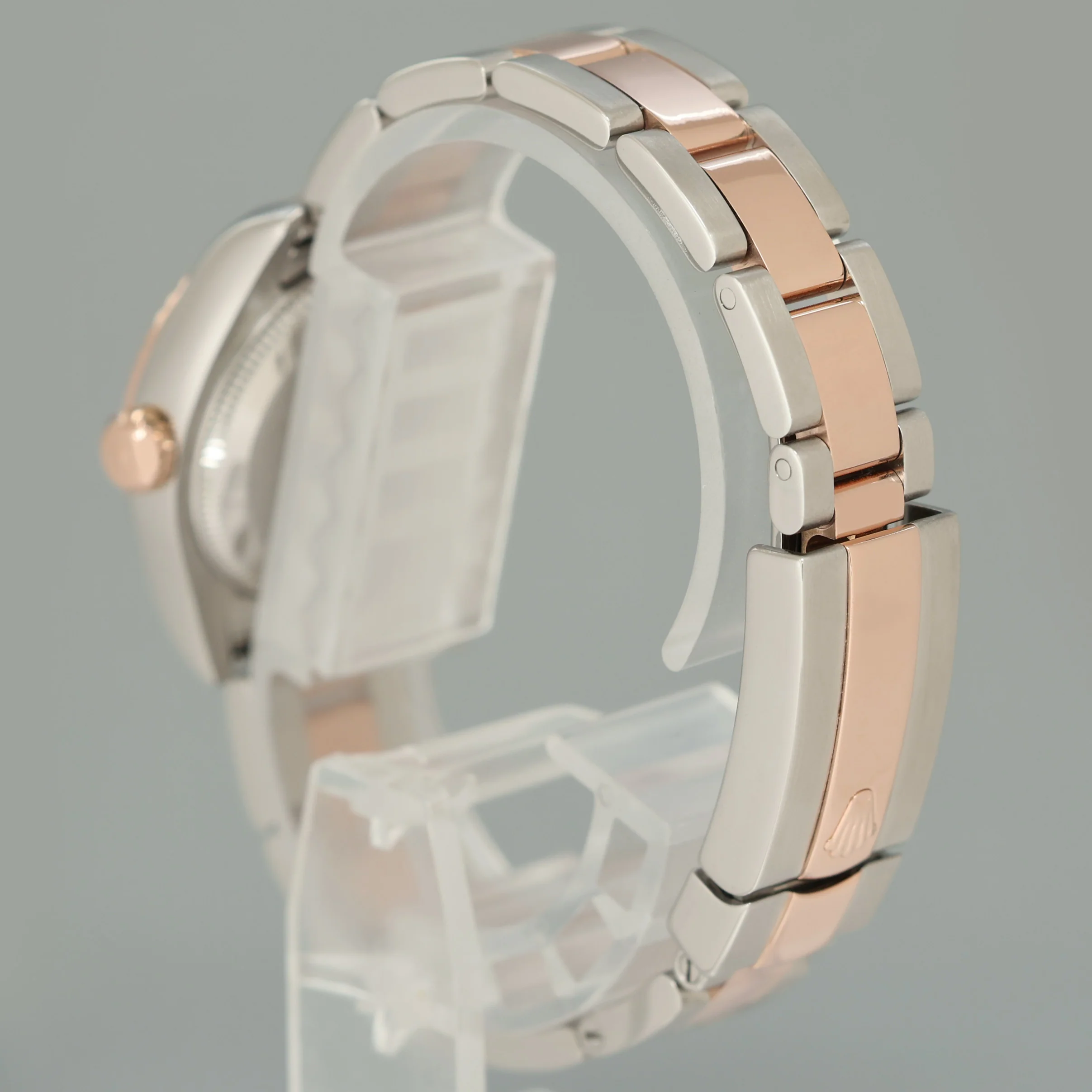 MINT Ladies Rolex DateJust 179171 White Stick Two-Tone Rose Gold Oyster Watch Box - Image 4