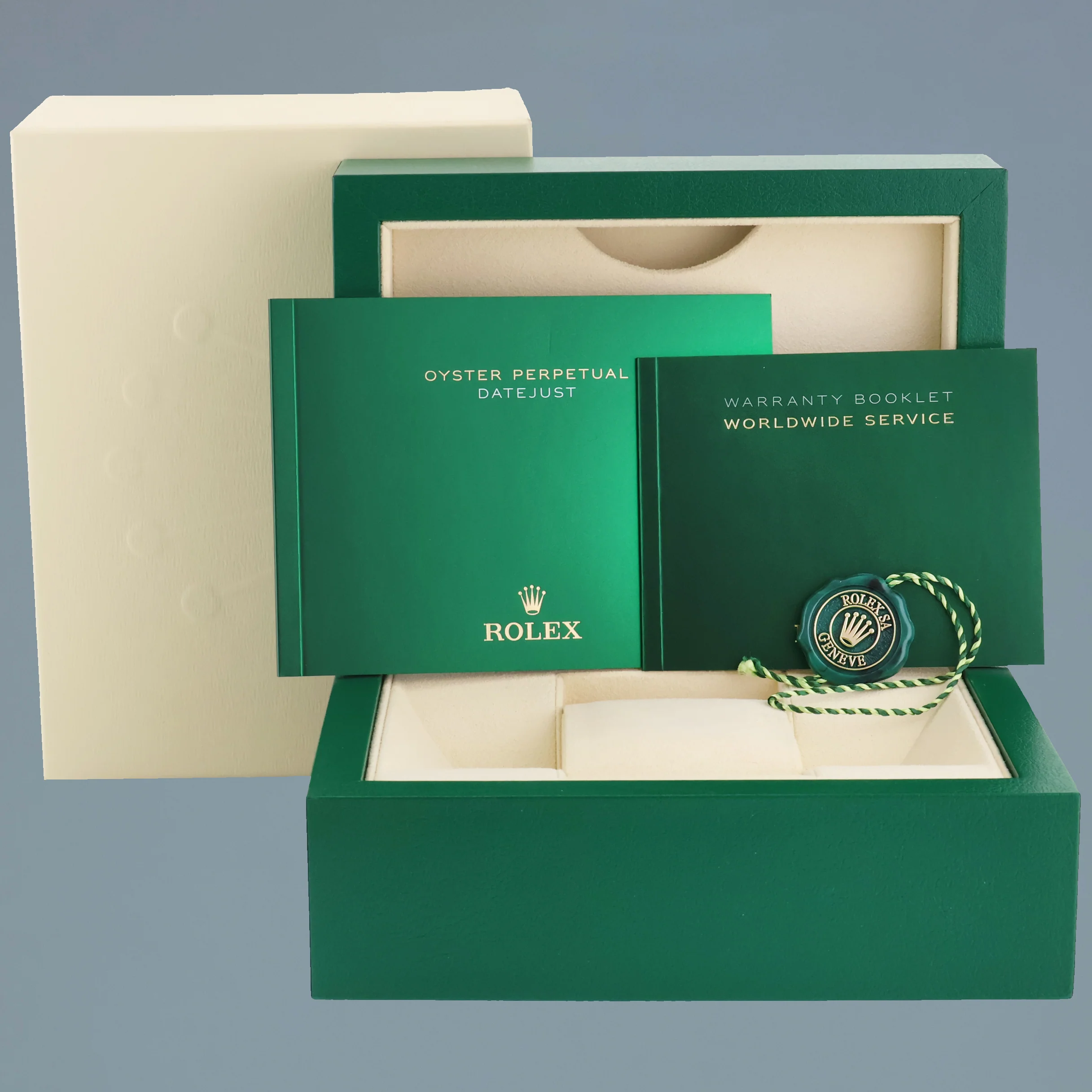 MINT Ladies Rolex DateJust 179171 White Stick Two-Tone Rose Gold Oyster Watch Box - Image 7