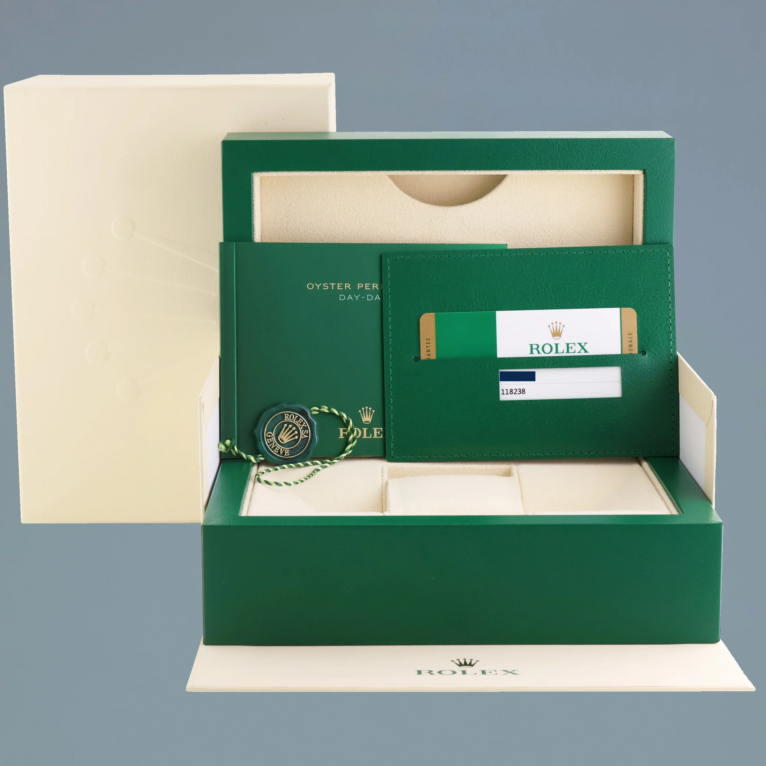 2017 PAPERS MINT Rolex President Day Date Yellow Gold 118238 Meteorite Diamond Watch - Image 7