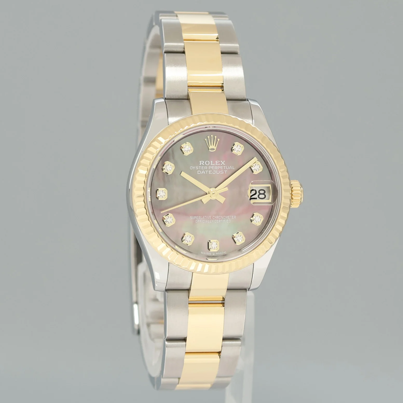 MINT 2020 PAPERS Ladies Rolex DateJust MidSize 31mm Mop Diamond 278273 Watch Box - Image 3