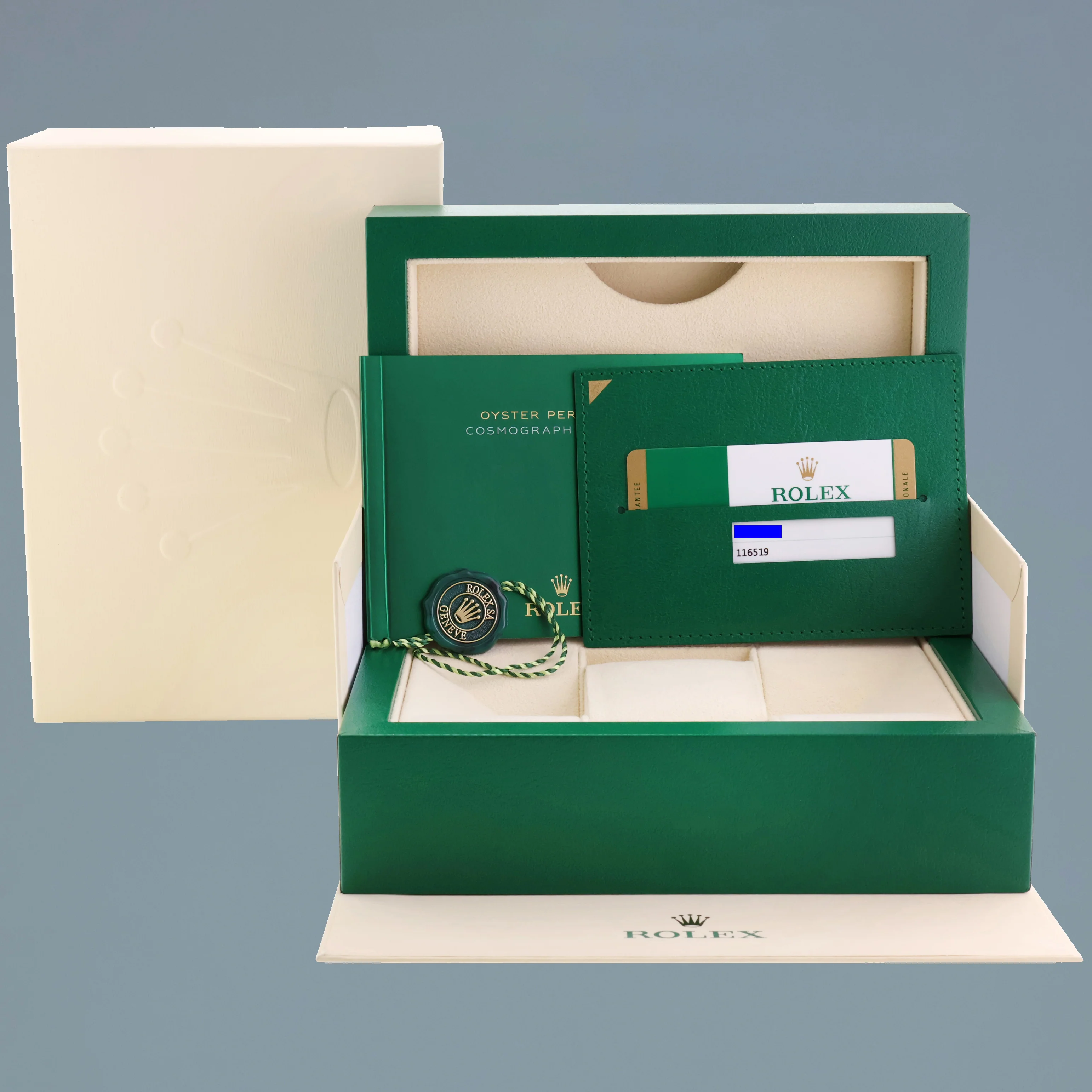 2020 MINT PAPERS Rolex Daytona Oysterflex 116519LN White Gold Ceramic Ghost Panda Watch - Image 7