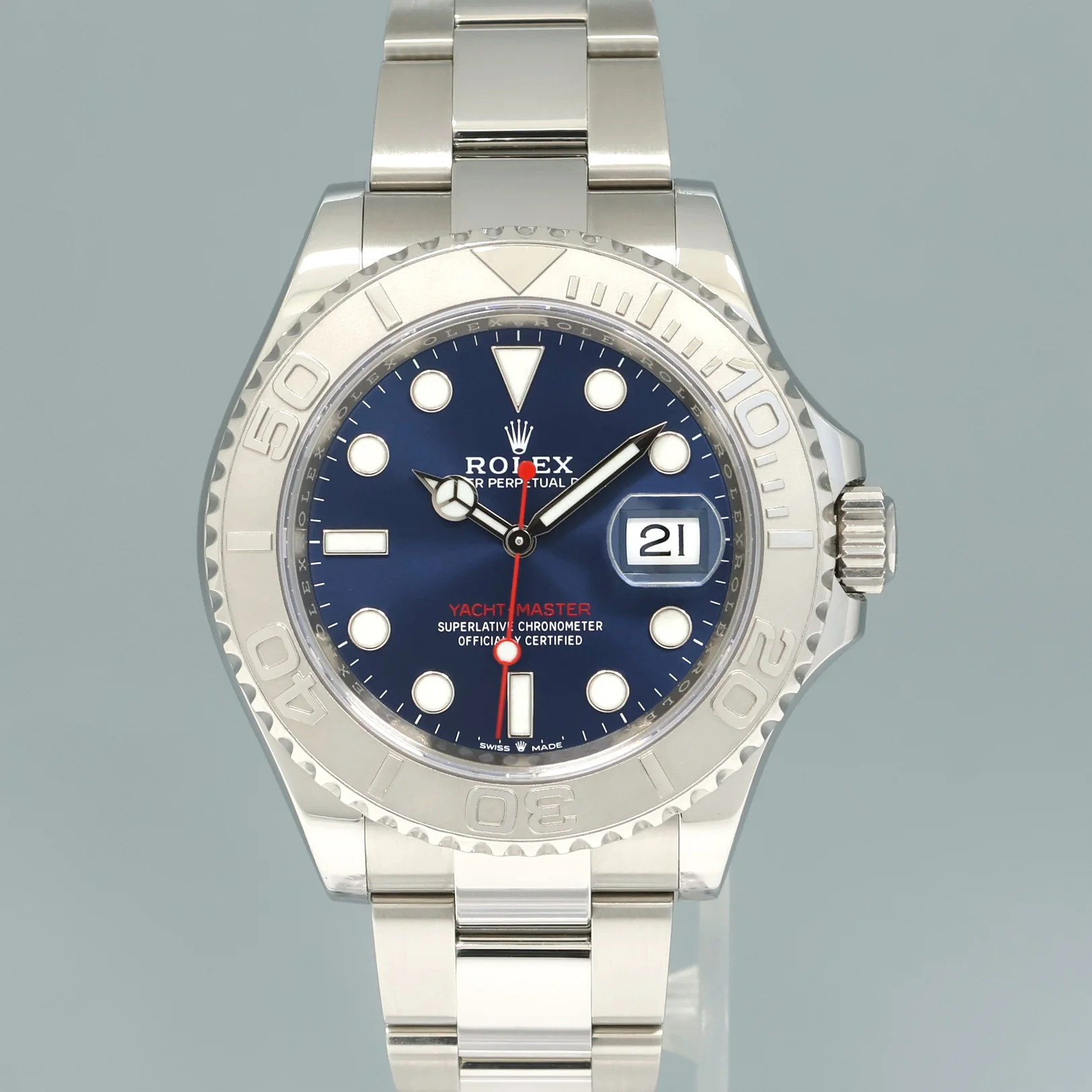 2023 NEW PAPERS Rolex Yacht-Master 126622 Steel Platinum Blue 40mm Watch Box - Image 2
