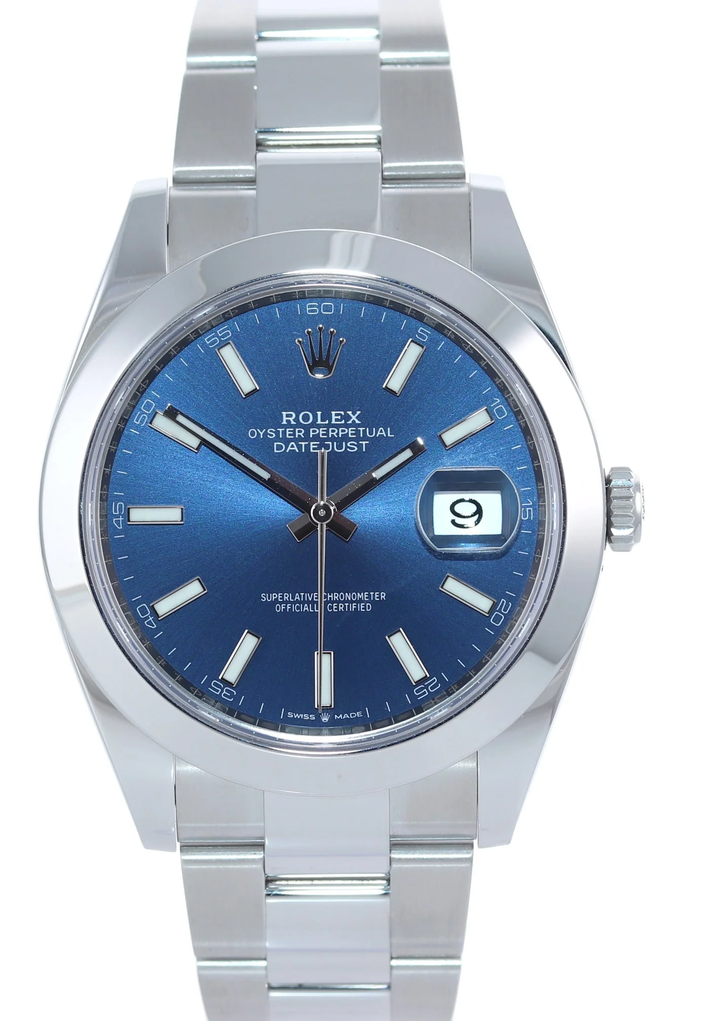 2024 NEW PAPERS Rolex DateJust 41 Steel 126300 Blue Stick Dial Oyster 41mm Watch Box - Image 2