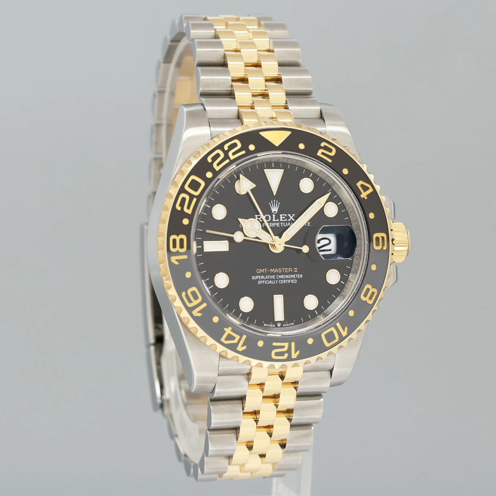 2024 NEW PAPERS Rolex GMT Master Gold Two Tone Jubilee Black 126713GRNR Watch Box - Image 3