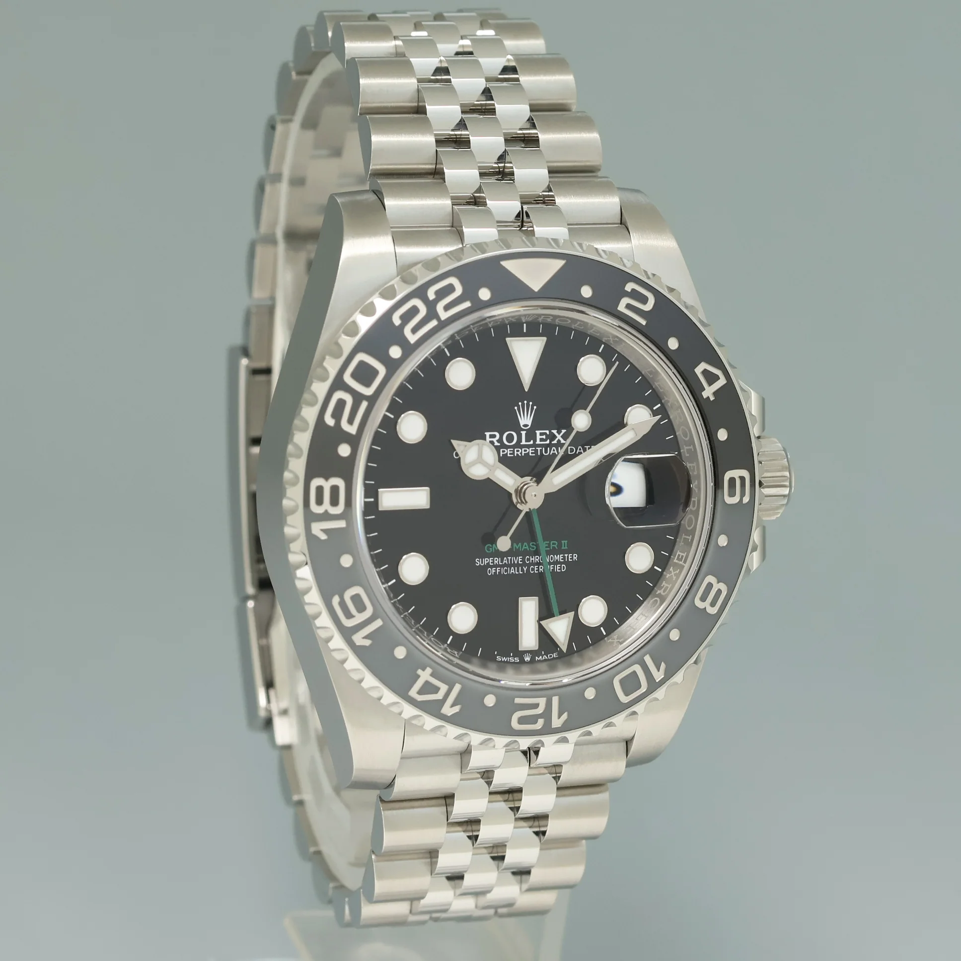2024 NEW PAPERS Rolex GMT Master II Bruce Wayne 40mm Jubilee 126710GRNR Watch - Image 3
