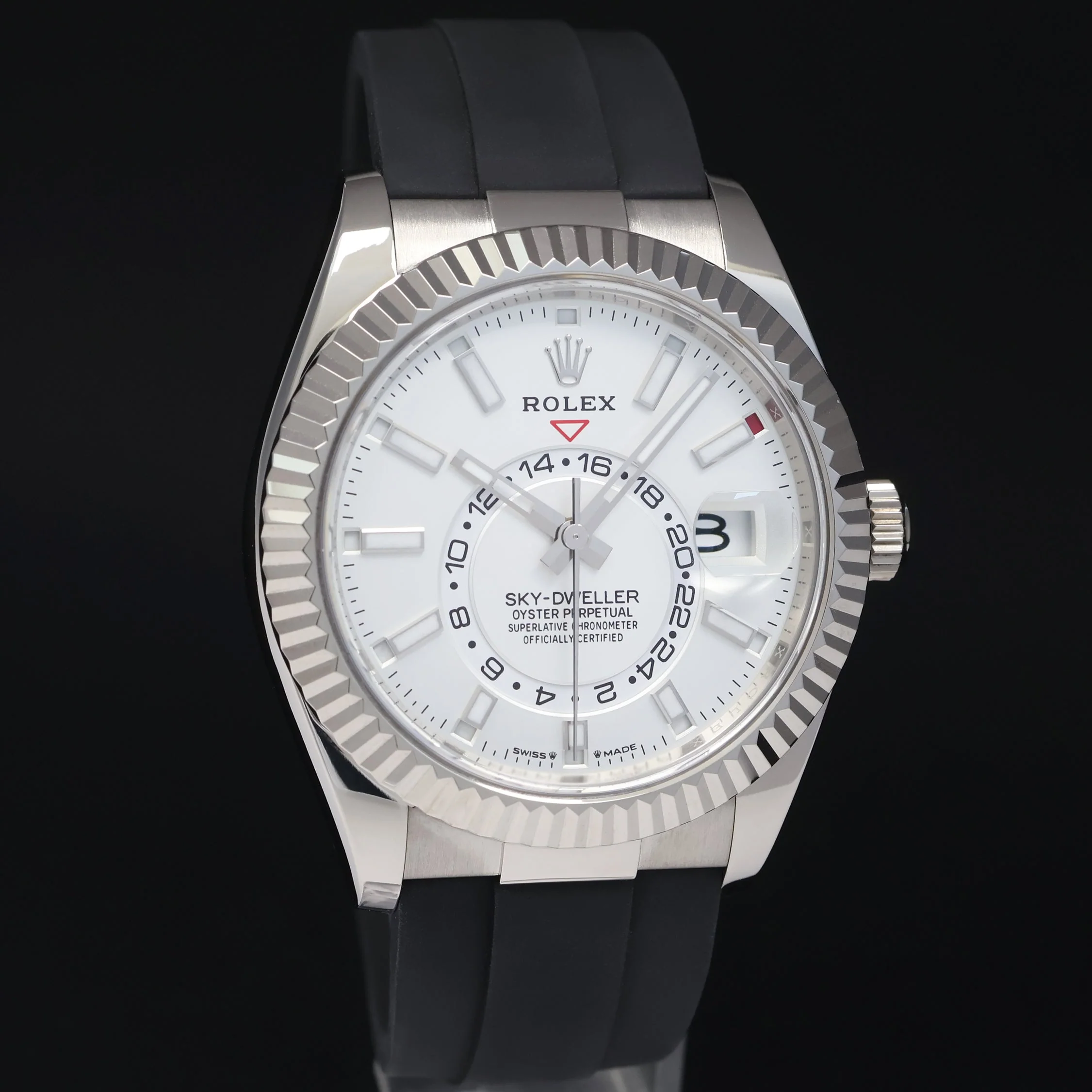2023 Mint Rolex White Sky-Dweller White Gold Oysterflex 336239 Watch Box - Image 3