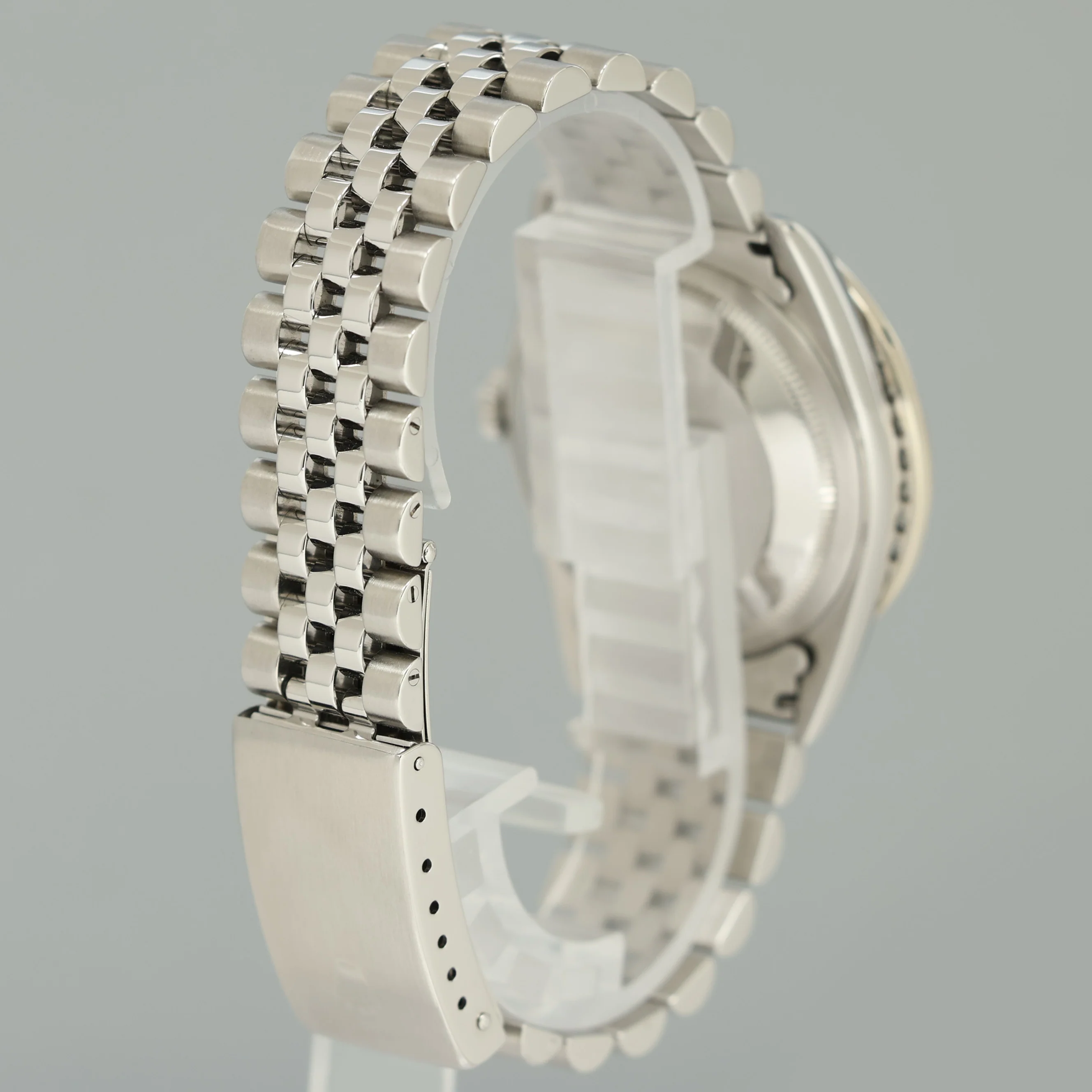DIAMOND Bezel Rolex DateJust 36mm Silver Diamond 16200 Jubilee Steel Watch Box - Image 6