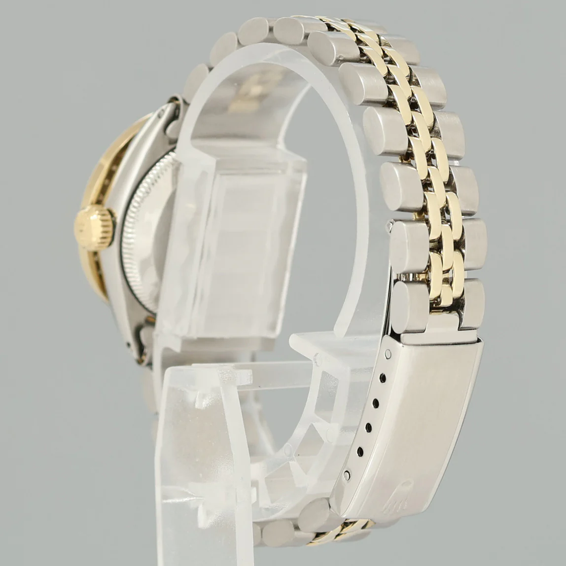 Ladies Rolex Date 26m 6519 Two Tone Yellow Gold MOP Diamond Jubilee Steel Watch Box - Image 4