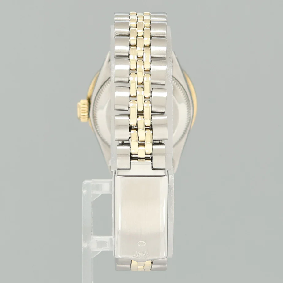 Ladies Rolex Date 26m 6519 Two Tone Yellow Gold MOP Diamond Jubilee Steel Watch Box - Image 5