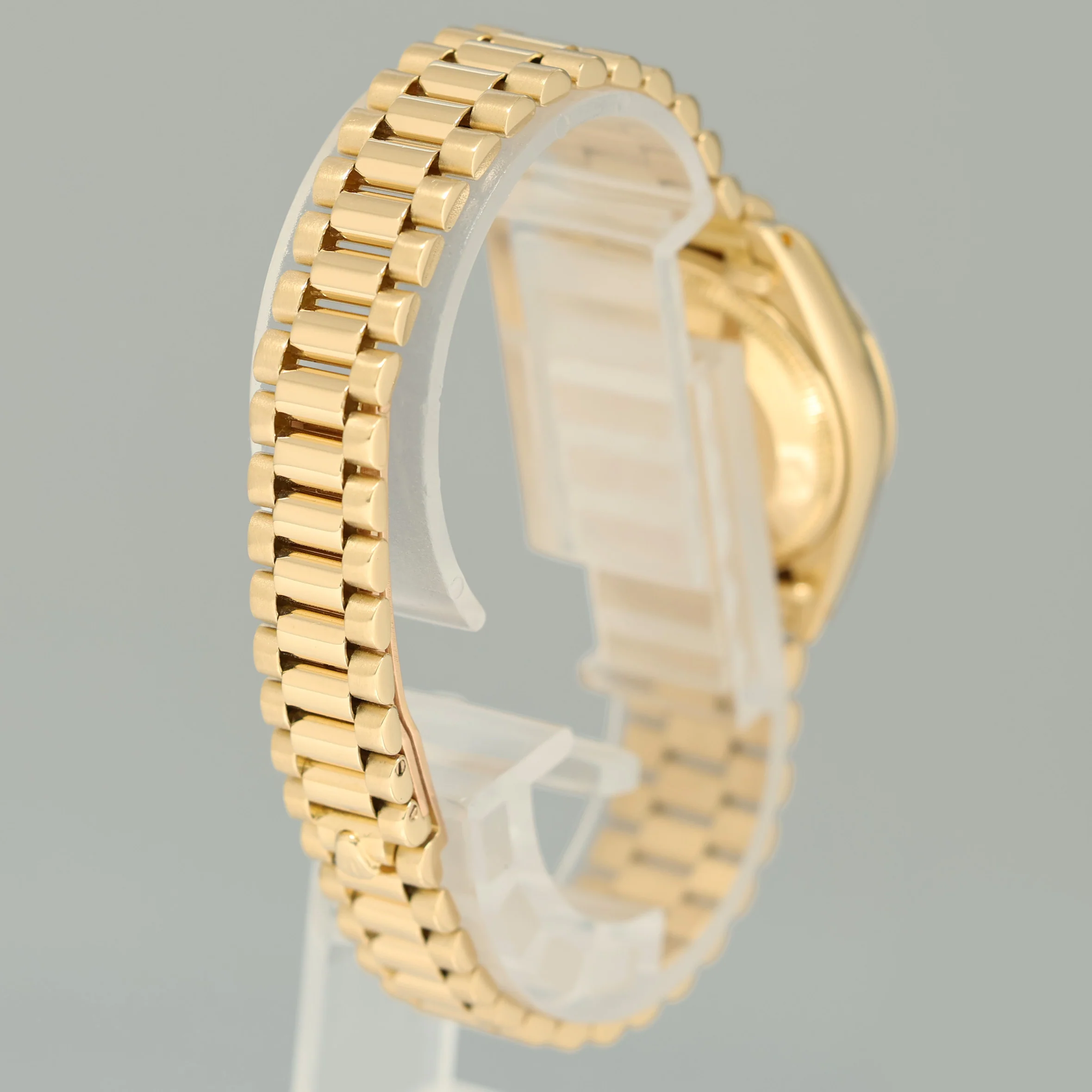 Ladies Rolex DateJust Mother of Pearl Diamond President 26mm 6917 Yellow Gold Watch Box - Image 6
