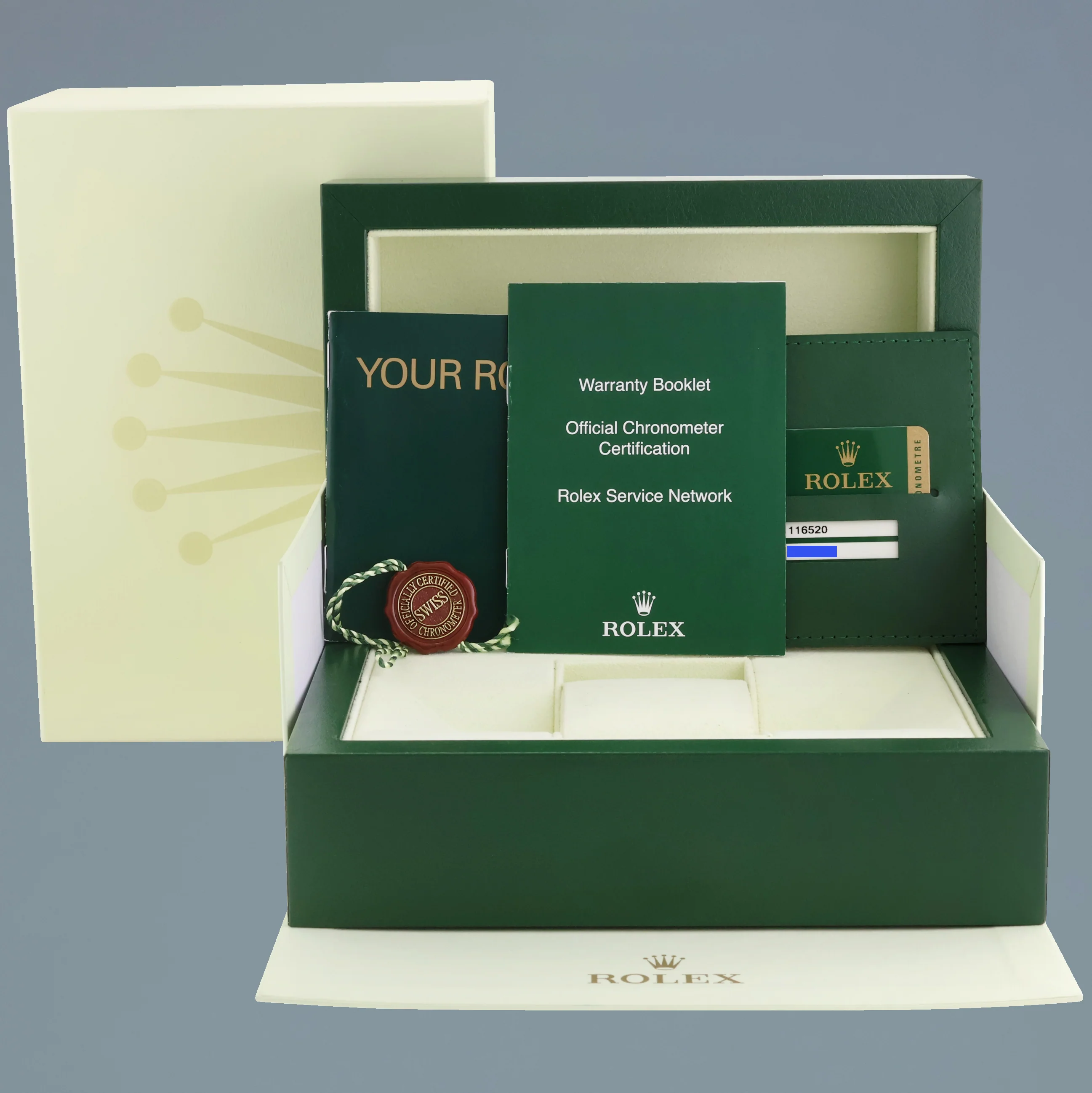 MINT 2012 PAPERS Rolex Daytona 116520 Black Steel Cosmograph Watch Box - Image 7