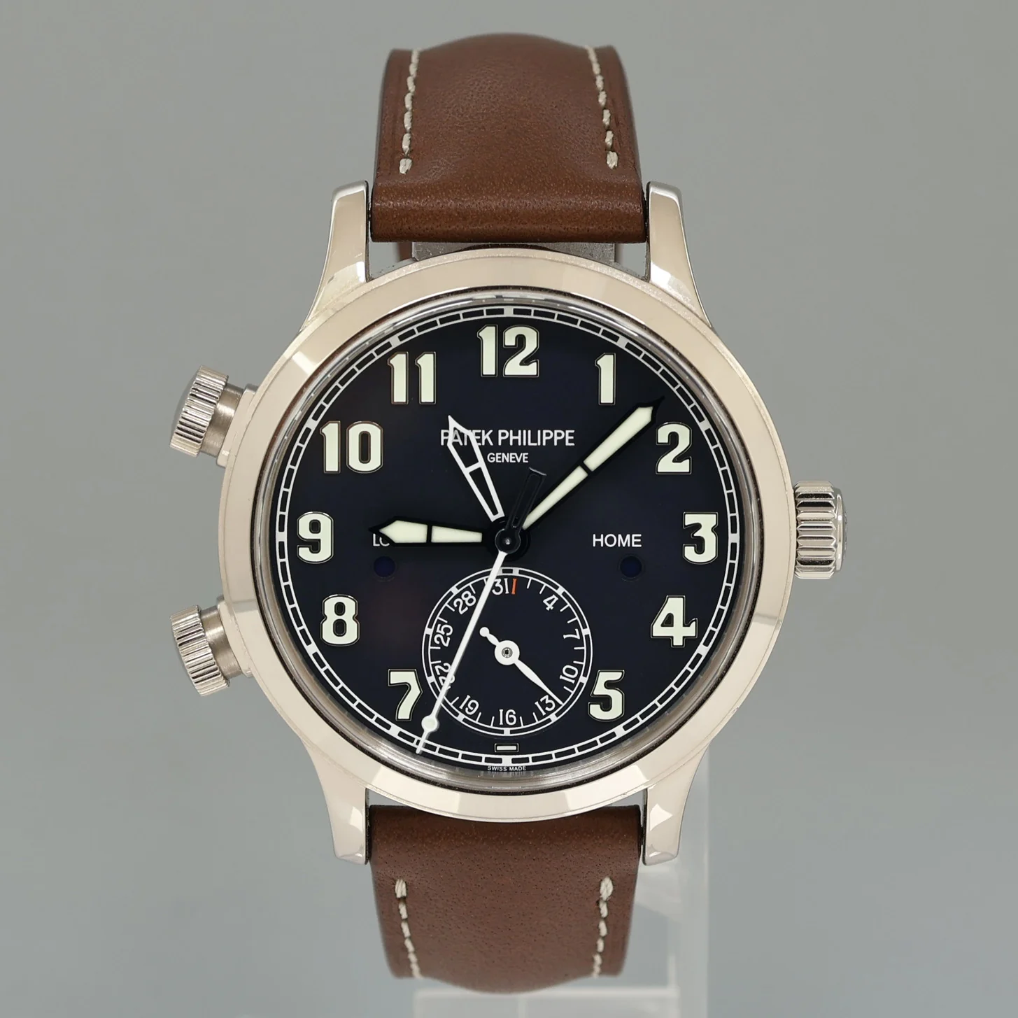 MINT 2021 PAPERS Patek Philippe 7234g Blue Leather White Gold Travel Time 37.5mm Watch - Image 2