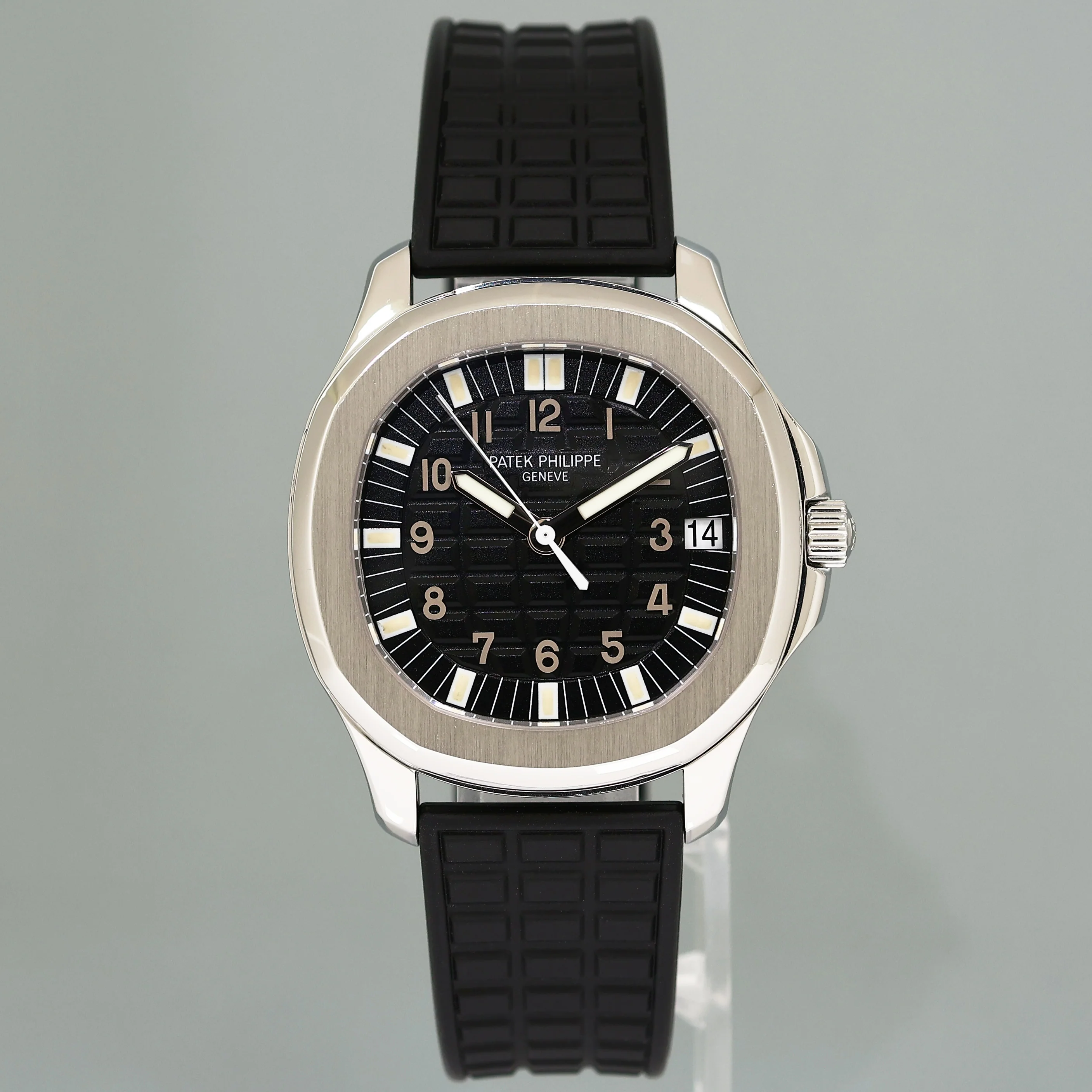 MINT PAPERS Patek Philippe Steel Aquanaut Black Rubber JUMBO 5065 38mm Tritium Watch - Image 2