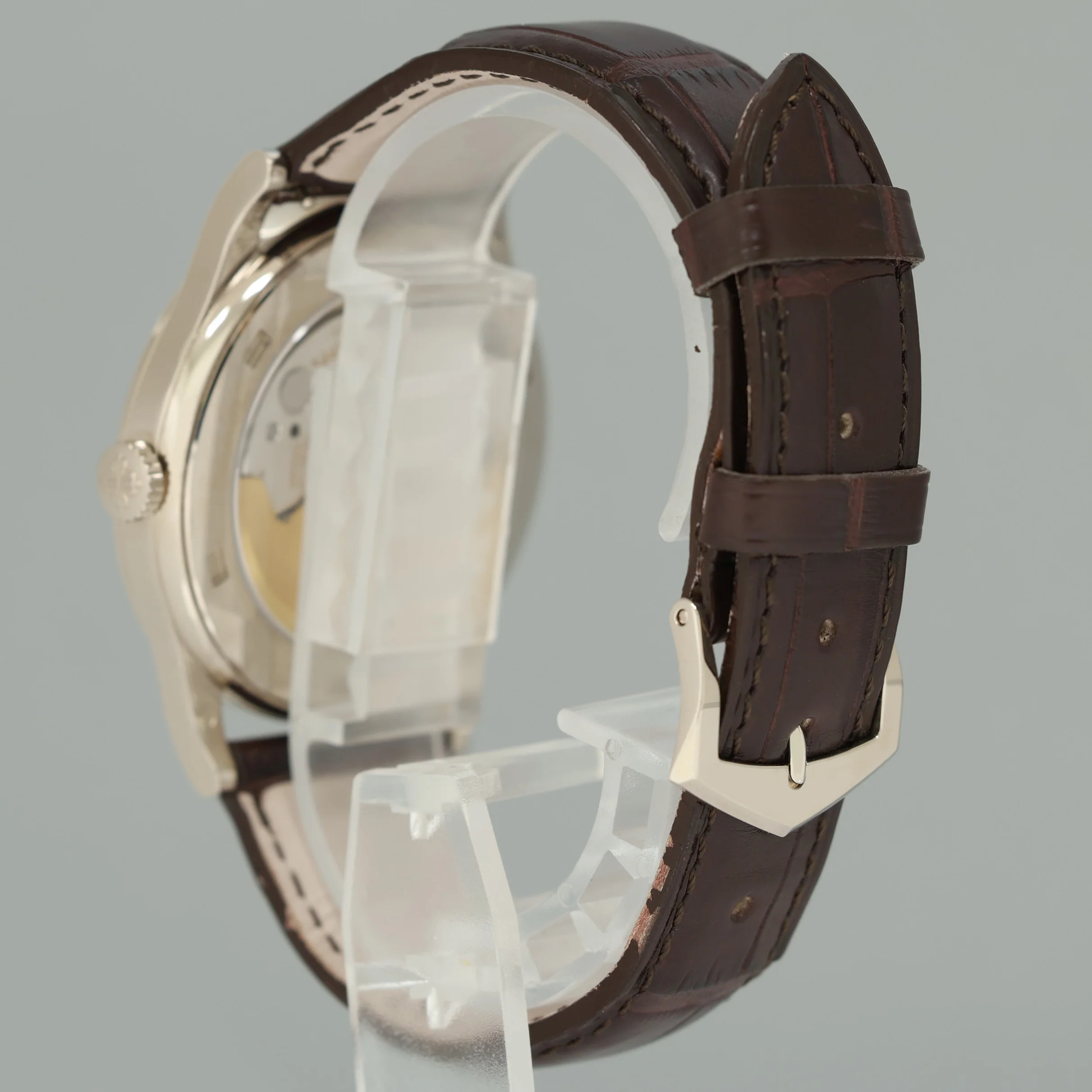 2010 PAPERS MINT Patek Philippe 5296G 38mm White Gold Calatrava Leather Watch - Image 4