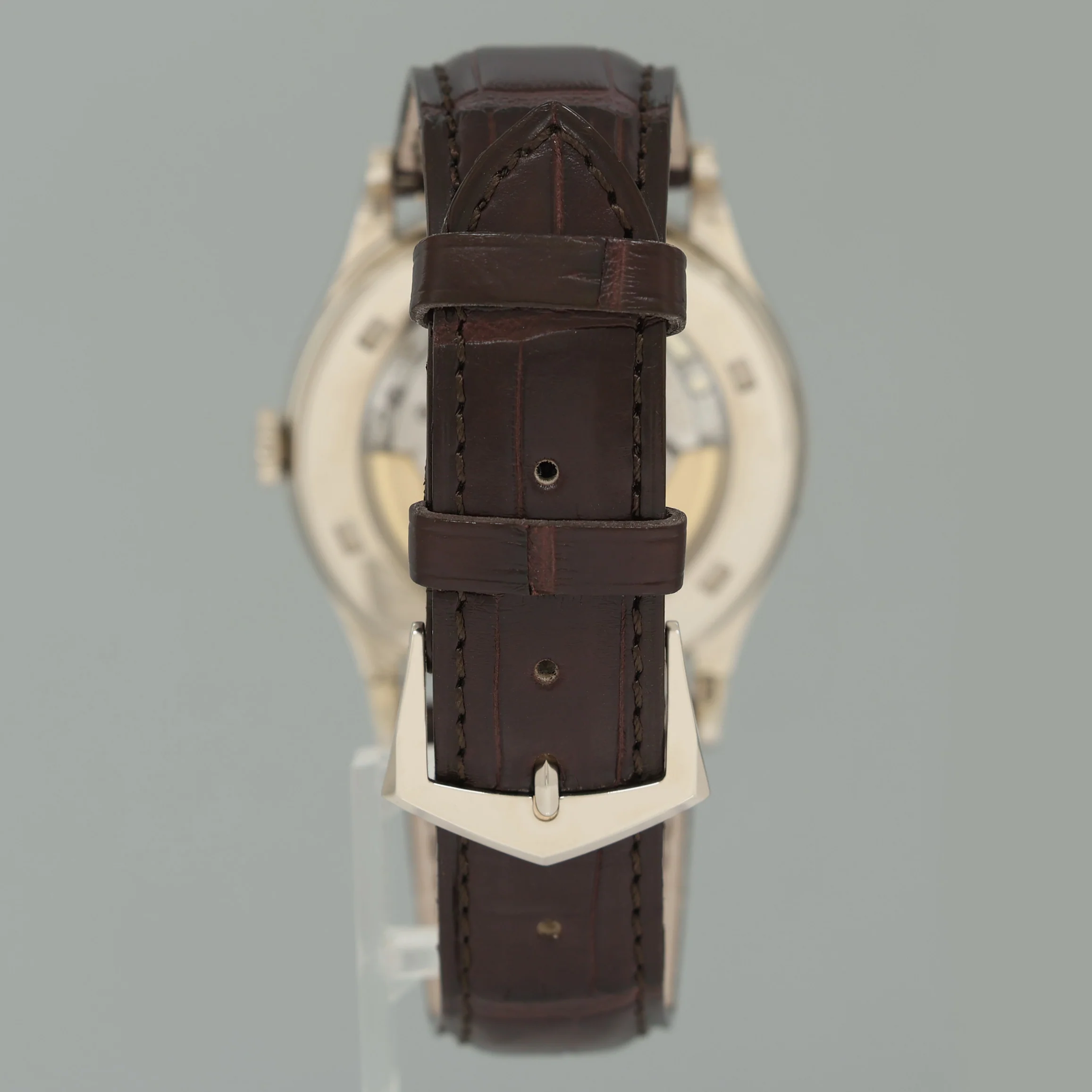 2010 PAPERS MINT Patek Philippe 5296G 38mm White Gold Calatrava Leather Watch - Image 5