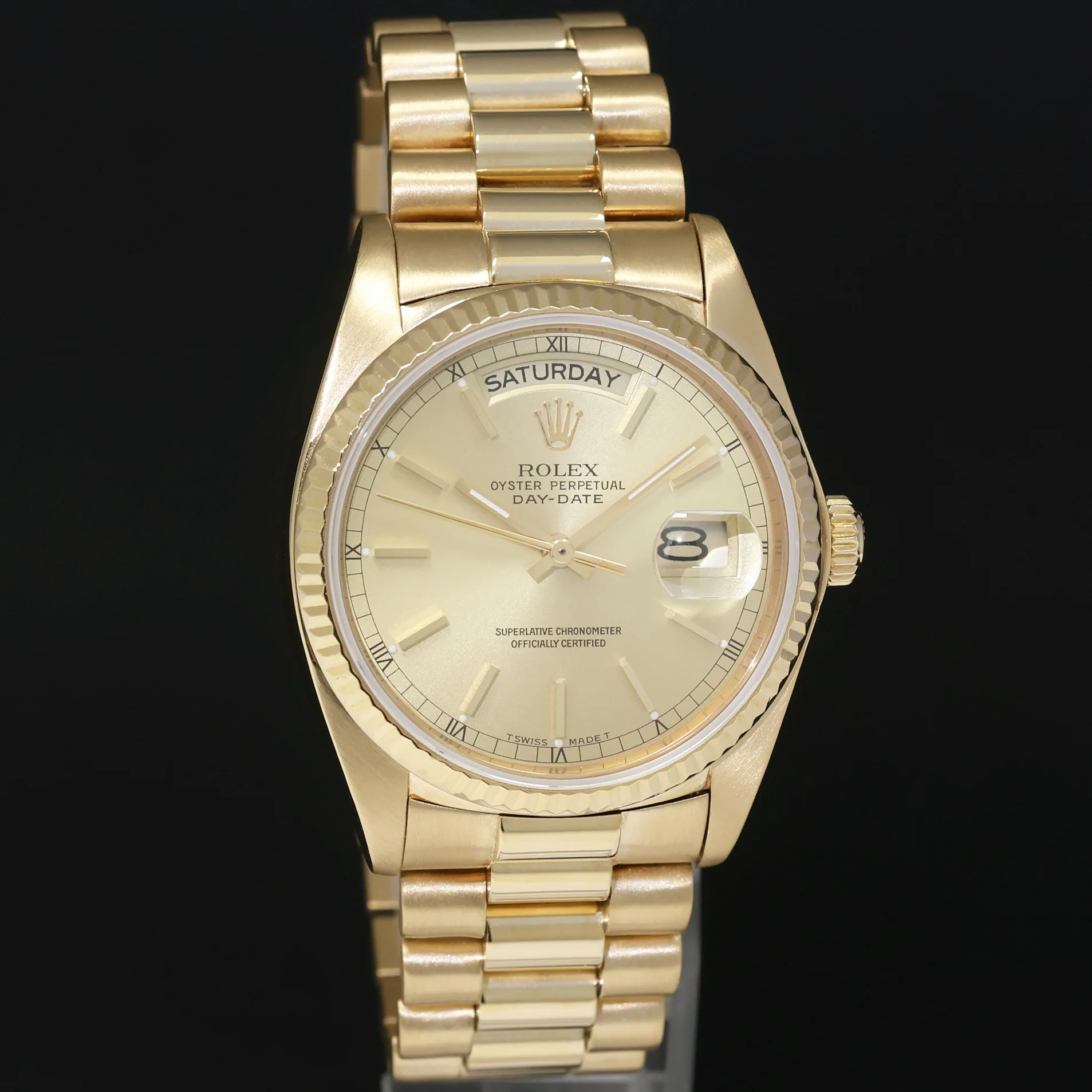 1991 MINT Rolex 18238 President Day-Date Champagne Double Quickset Yellow Gold Watch Box - Image 3
