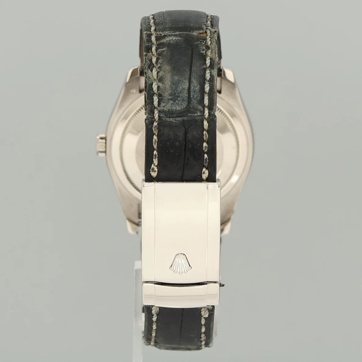 PAPERS MINT Rolex DateJust 116139 Leather White Gold Black Dial Watch Box - Image 5