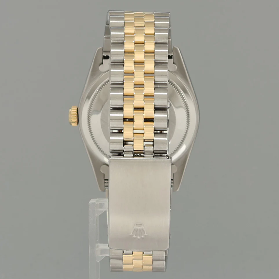 MINT Rolex DateJust 16233 Two Tone Yellow Gold Jubilee Silver Arabic Dial Watch - Image 5