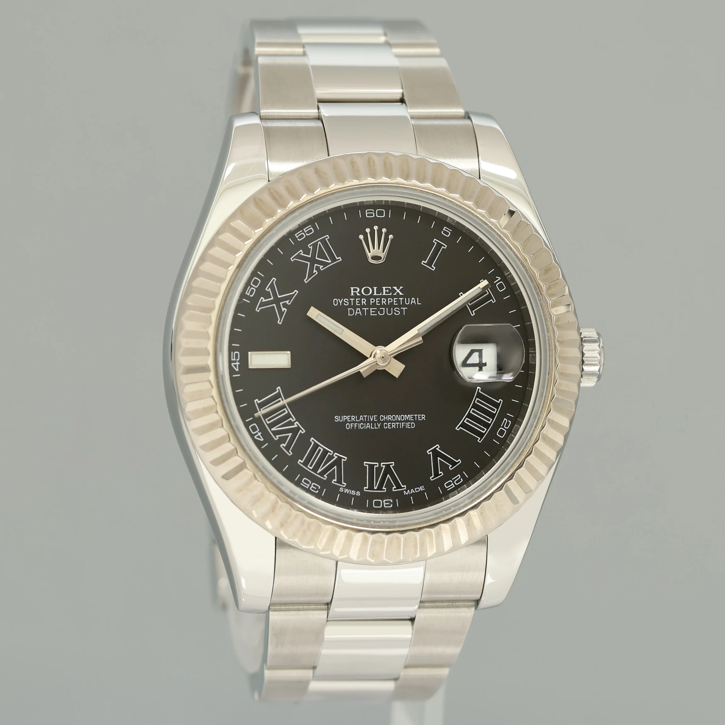 MINT Rolex DateJust 2 Wimbledon White Gold Fluted Bezel 116334 Watch Box - Image 3