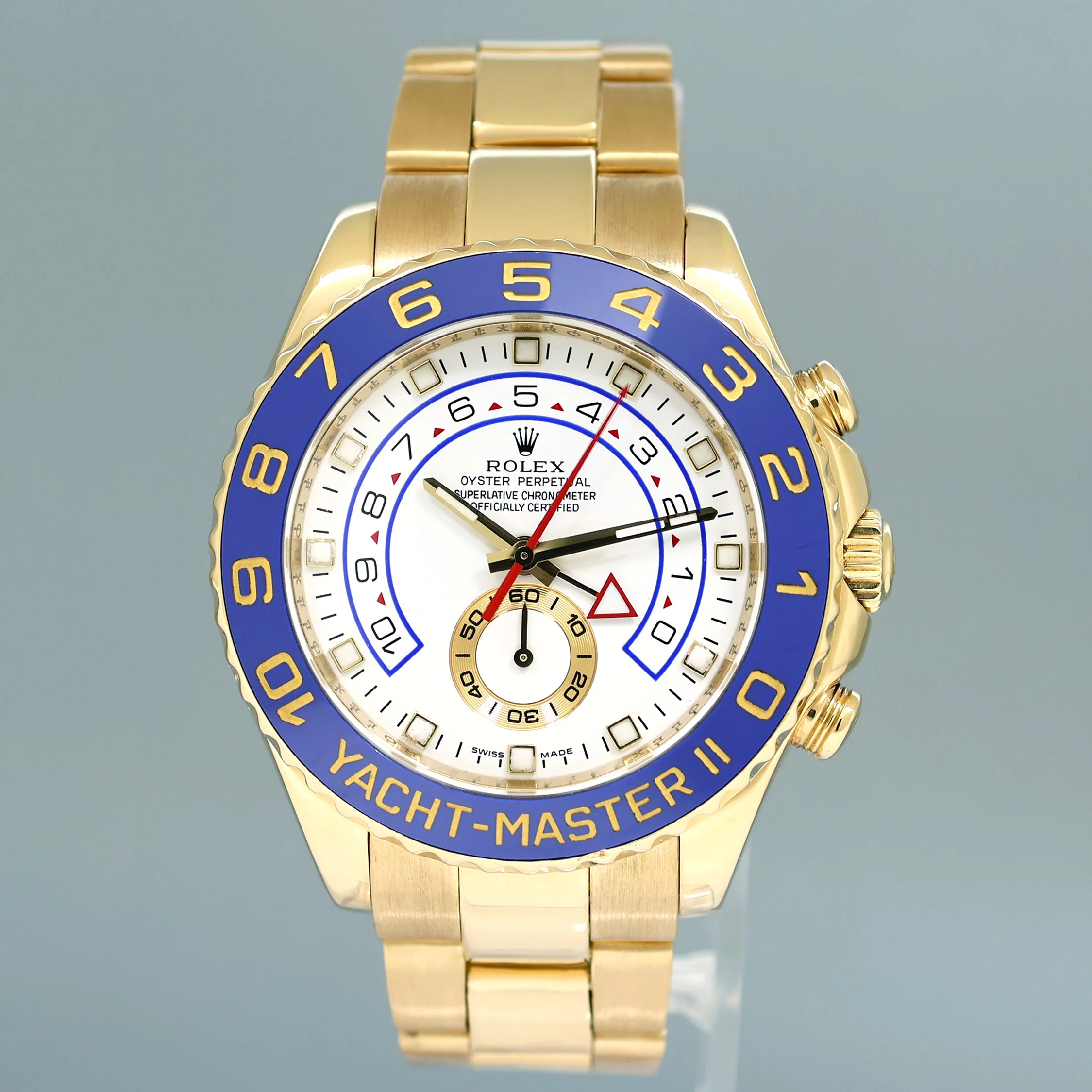 MINT Rolex Yacht-Master II 18k Yellow Gold 116688 44mm Regatta Blue Watch Box - Image 2