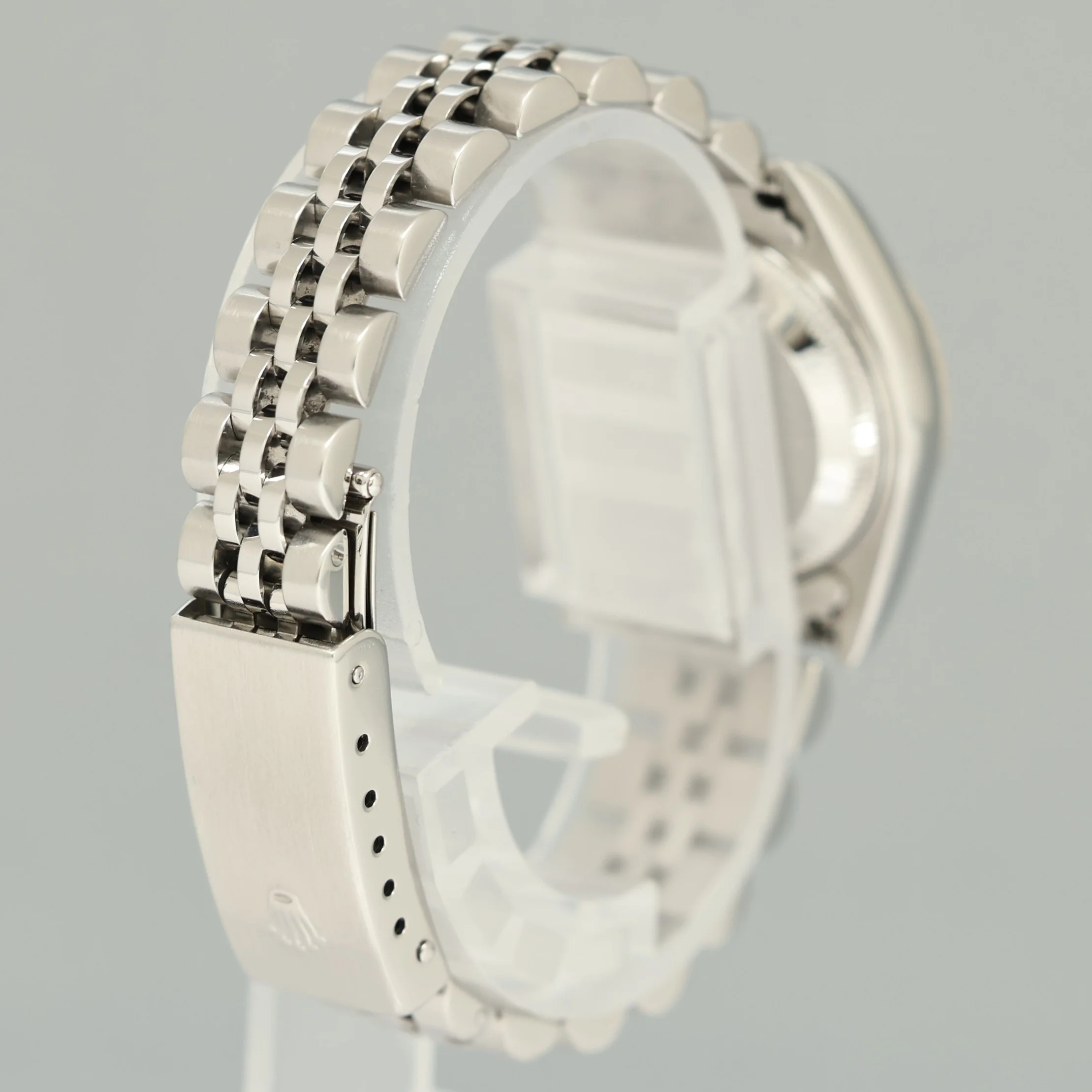 MINT Ladies Rolex 79174 DateJust 26mm Silver Diamond Fluted Bezel Jubilee Watch Box - Image 6